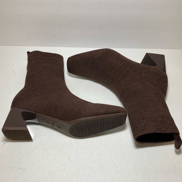 VIVAIA Regina Pro Square-Toe Water-Repellent Amanda Heeled Brown Boots Sz 36.5 - Picture 6 of 16